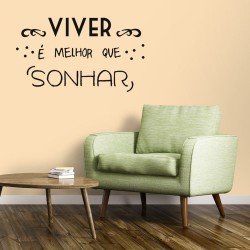 Adesivo de Parede Viver e Sonhar