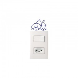 Adesivo para Interruptor Cat Dog