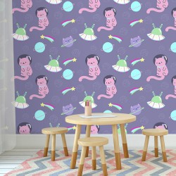 Papel de Parede Cat Space