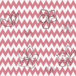 Papel de Parede Chevron Flowers Risk