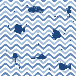 Papel de Parede Chevron Oceano