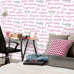 Papel de Parede Coisas Boas Pink