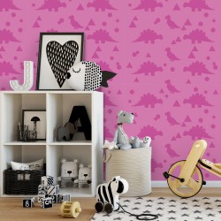 Papel de Parede Dino Pink