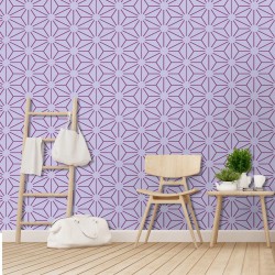 Papel de Parede Flor Line Purple