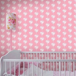 Papel de Parede Heart Curtain