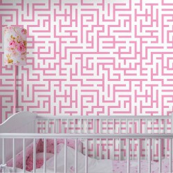 Papel de Parede Maze Pink