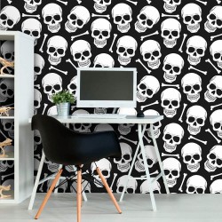 Papel de Parede Skull Dark