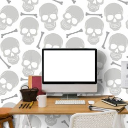 Papel de Parede Skull Light