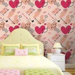 Papel de Parede Splash of Love Pink