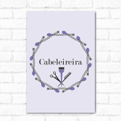 Placa Decorativa Cabeleireira