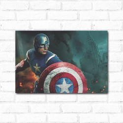 Placa Decorativa Capitão America