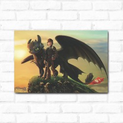 Placa Decorativa Como Treinar seu Dragão 2