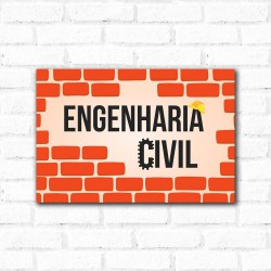 Placa Decorativa Engenharia Civil