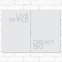 Placa Decorativa Kit Dream Big