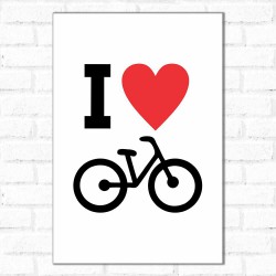 Placa Decorativa Love Bike