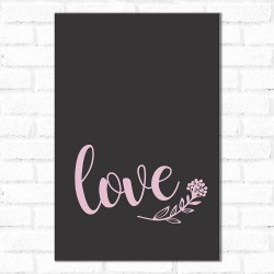 Placa Decorativa Love Rose