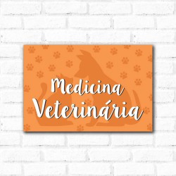 Placa Decorativa Medicina Veterinária