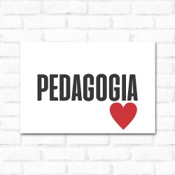 Placa Decorativa Pedagogia