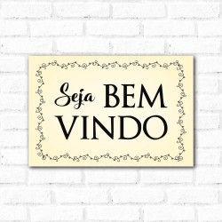 Placa Decorativa Seja Bem Vindo