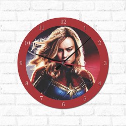 Relógio Decorativo Capitã Marvel