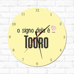 Relógio O Signo dela é Touro